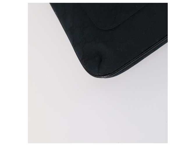 Borsa a Spalla GG Canvas Gucci Nera Argento 122791 Auth 135007 Nero - vista 11