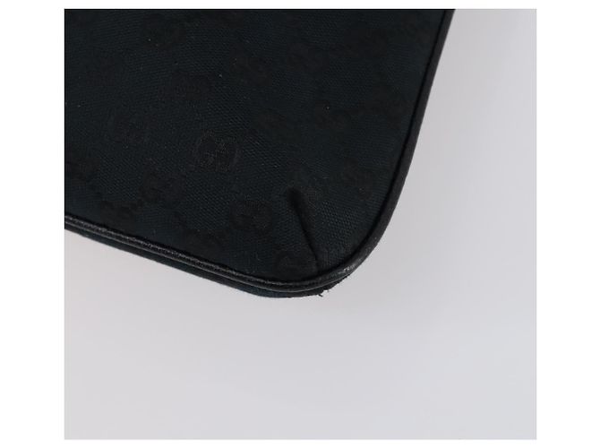 Borsa a Spalla GG Canvas Gucci Nera Argento 122791 Auth 135007 Nero - vista 12