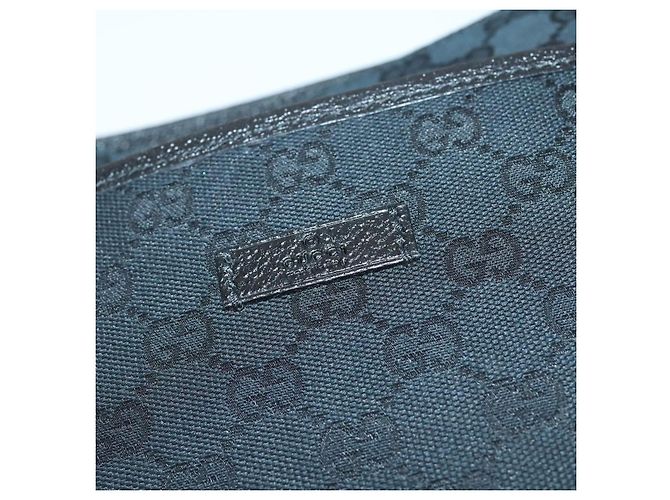 Borsa a Spalla GG Canvas Gucci Nera Argento 122791 Auth 135007 Nero - vista 14