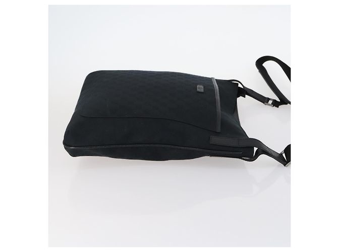 Borsa a Spalla GG Canvas Gucci Nera Argento 122791 Auth 135007 Nero - vista 4