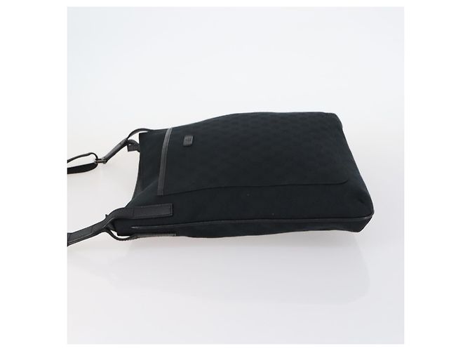 Borsa a Spalla GG Canvas Gucci Nera Argento 122791 Auth 135007 Nero - vista 5