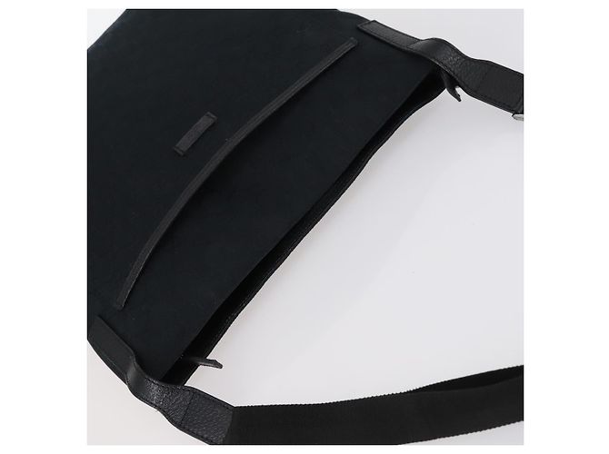 Borsa a Spalla GG Canvas Gucci Nera Argento 122791 Auth 135007 Nero - vista 6