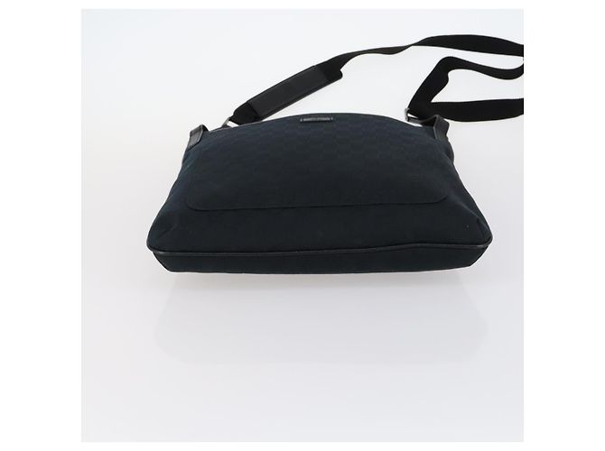 Borsa a Spalla GG Canvas Gucci Nera Argento 122791 Auth 135007 Nero - vista 9