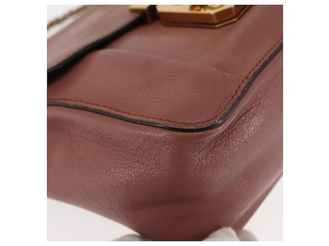 Chloé Chloe Chain Elsie Schultertasche aus Leder Rosa Gold Auth BA6595 - Ansicht 10