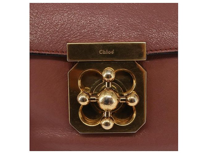 Chloé Chloe Chain Elsie Schultertasche aus Leder Rosa Gold Auth BA6595 - Ansicht 14