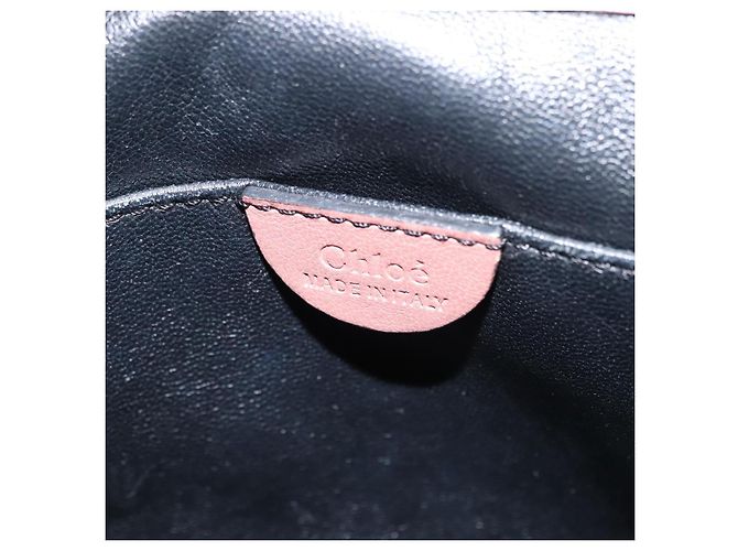Chloé Chloe Chain Elsie Schultertasche aus Leder Rosa Gold Auth BA6595 - Ansicht 16