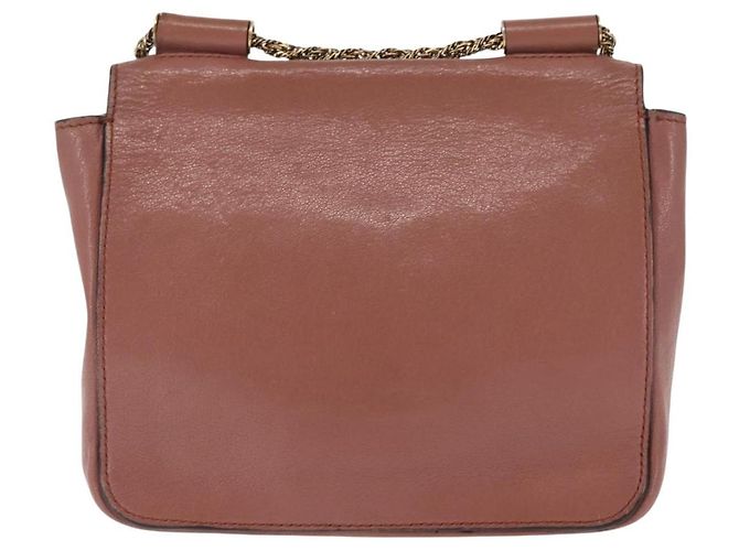 Chloé Chloe Chain Elsie Schultertasche aus Leder Rosa Gold Auth BA6595 - Ansicht 3