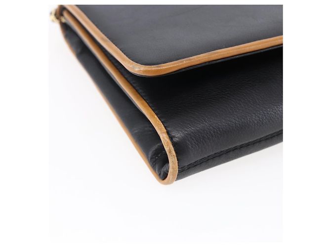 Céline CELINE Schultertasche aus Leder Schwarz Gold Auth ep11037 Golden - Ansicht 11