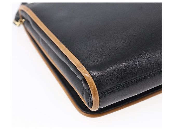 Céline CELINE Schultertasche aus Leder Schwarz Gold Auth ep11037 Golden - Ansicht 13