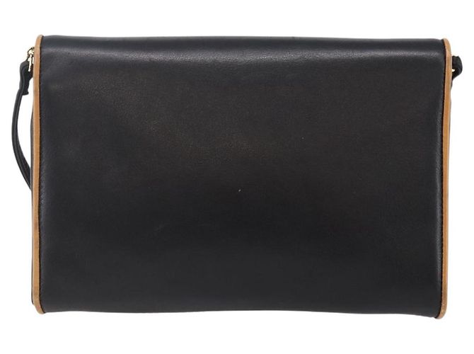 Céline CELINE Schultertasche aus Leder Schwarz Gold Auth ep11037 Golden - Ansicht 3