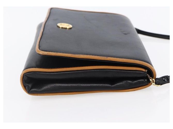 Céline CELINE Schultertasche aus Leder Schwarz Gold Auth ep11037 Golden - Ansicht 5