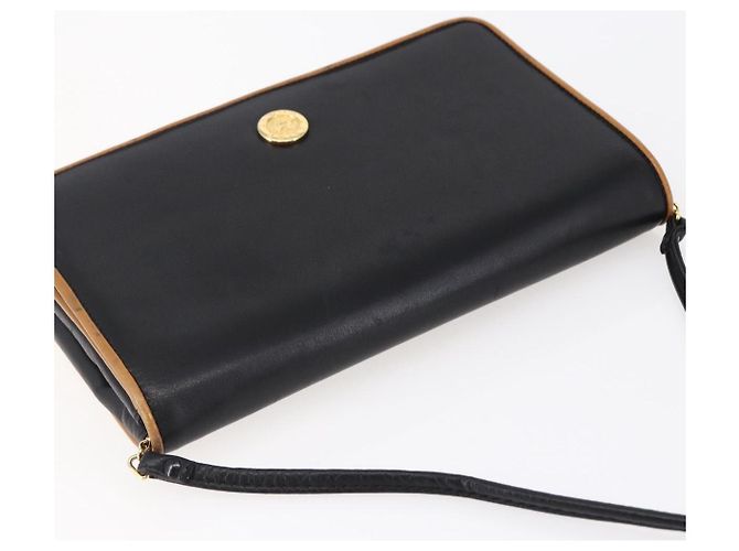 Céline CELINE Schultertasche aus Leder Schwarz Gold Auth ep11037 Golden - Ansicht 6