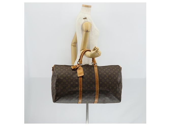 LOUIS VUITTON Monogram Keepall Bandouliere 55 Borsa Boston M41414 LV Auth 146741 Monogramma - vista 22