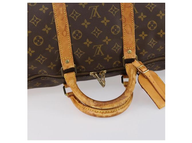 LOUIS VUITTON Monogram Keepall Bandouliere 55 Borsa Boston M41414 LV Auth 146741 Monogramma - vista 7