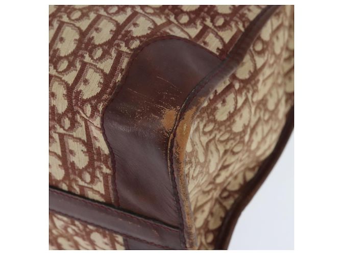 Borsa Boston in tela Trotter Christian Dior Rossa Argento Auth 150750 - vista 11