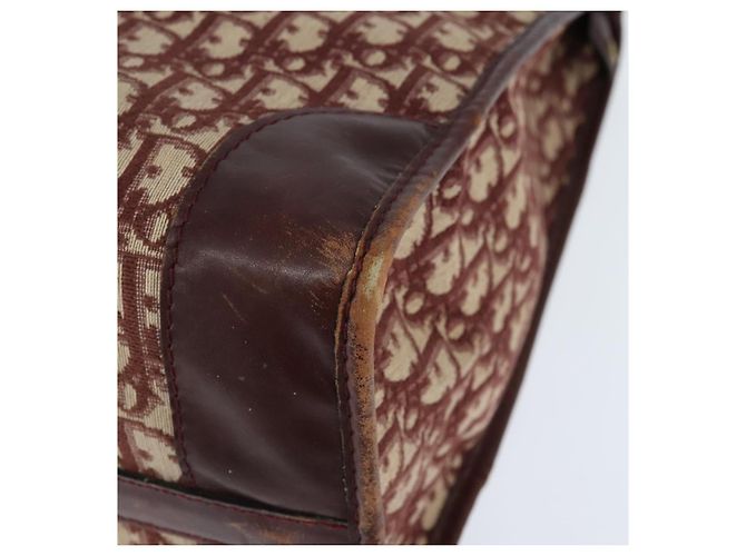 Borsa Boston in tela Trotter Christian Dior Rossa Argento Auth 150750 - vista 13