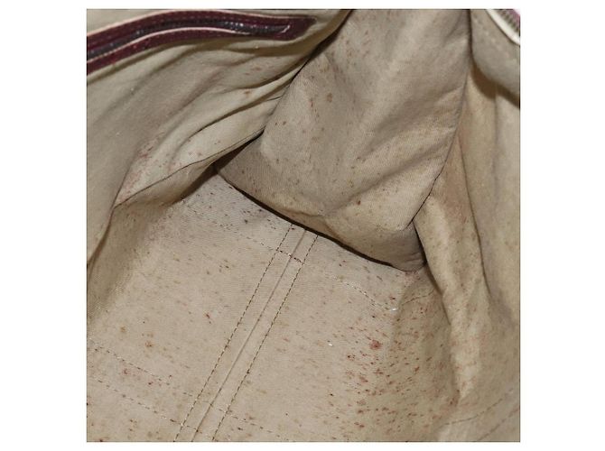 Borsa Boston in tela Trotter Christian Dior Rossa Argento Auth 150750 - vista 15