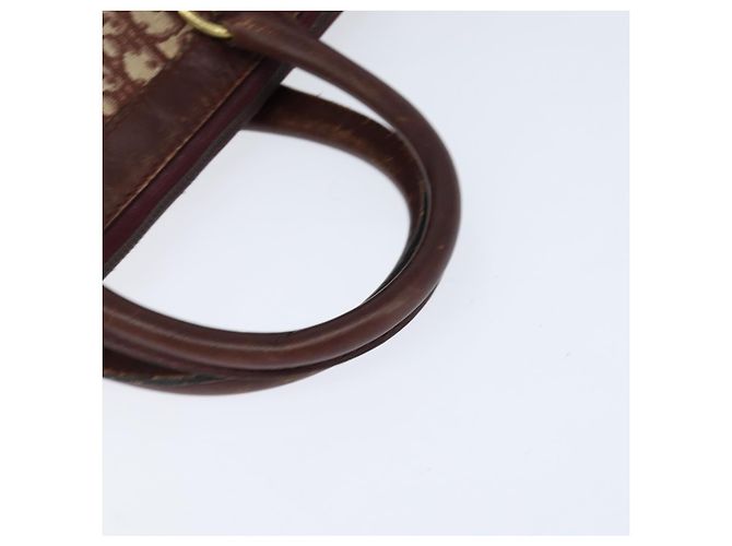 Borsa Boston in tela Trotter Christian Dior Rossa Argento Auth 150750 - vista 7
