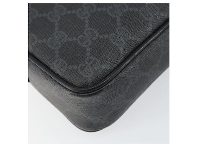 Gucci Borsa a Spalla GG Supreme PVC Nero Oro 116 02 607 Auth 147775 D'oro - vista 11