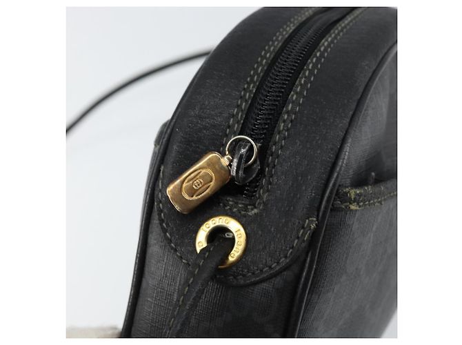 Gucci Borsa a Spalla GG Supreme PVC Nero Oro 116 02 607 Auth 147775 D'oro - vista 15