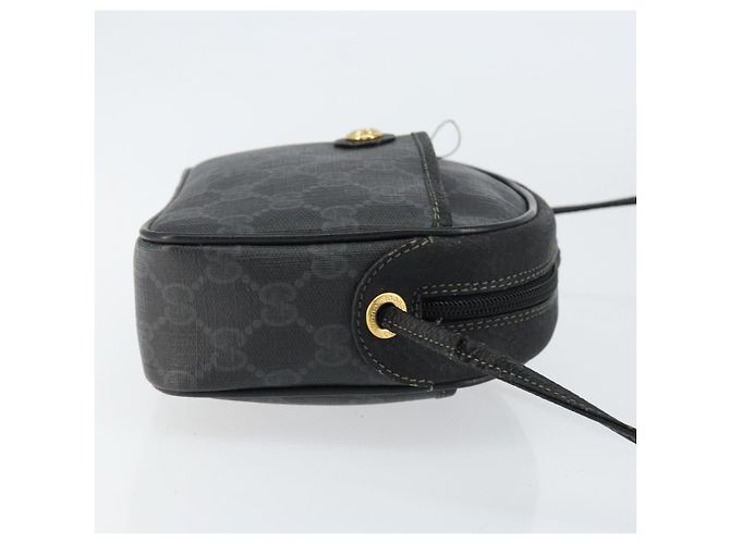 Gucci Borsa a Spalla GG Supreme PVC Nero Oro 116 02 607 Auth 147775 D'oro - vista 4