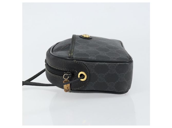 Gucci Borsa a Spalla GG Supreme PVC Nero Oro 116 02 607 Auth 147775 D'oro - vista 5