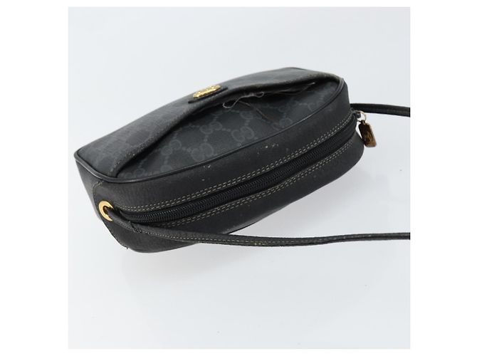 Gucci Borsa a Spalla GG Supreme PVC Nero Oro 116 02 607 Auth 147775 D'oro - vista 6