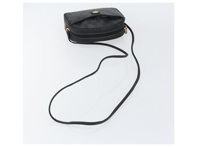 Gucci Borsa a Spalla GG Supreme PVC Nero Oro 116 02 607 Auth 147775 D'oro - vista 7