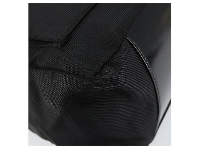 Bamboo Borsa a mano GUCCI in nylon e pelle nera argento 000 2404 0509 Auth ep11486 Nero - Ansicht 11