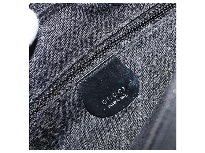 Bamboo Borsa a mano GUCCI in nylon e pelle nera argento 000 2404 0509 Auth ep11486 Nero - Ansicht 15