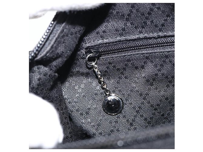 Bamboo Borsa a mano GUCCI in nylon e pelle nera argento 000 2404 0509 Auth ep11486 Nero - Ansicht 19