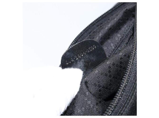 Bamboo Borsa a mano GUCCI in nylon e pelle nera argento 000 2404 0509 Auth ep11486 Nero - Ansicht 22