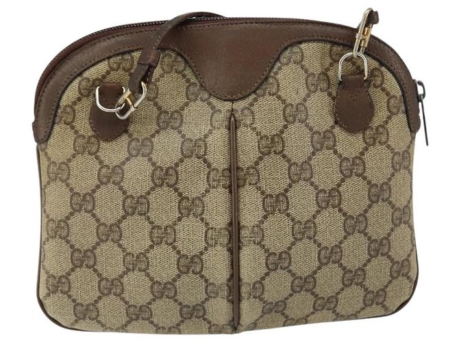 Borsa Gucci GG Supreme Web Sherry Line PVC Beige Oro 904 02 047 Auth bs30496 D'oro - vista 3