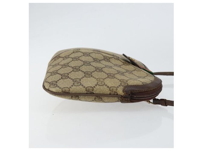 Borsa Gucci GG Supreme Web Sherry Line PVC Beige Oro 904 02 047 Auth bs30496 D'oro - vista 4
