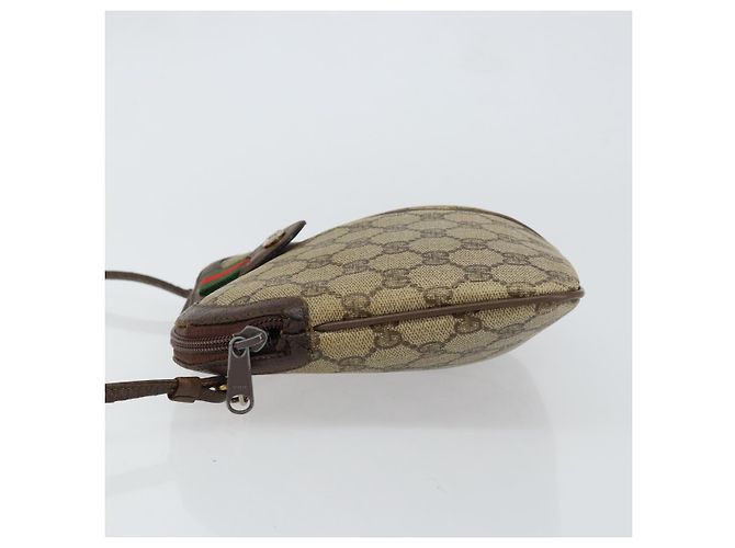 Borsa Gucci GG Supreme Web Sherry Line PVC Beige Oro 904 02 047 Auth bs30496 D'oro - vista 5