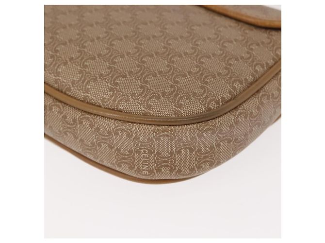 Céline Borsa a Spalla in Tela Macadam CELINE PVC Beige Oro Auth 148186 D'oro - vista 16