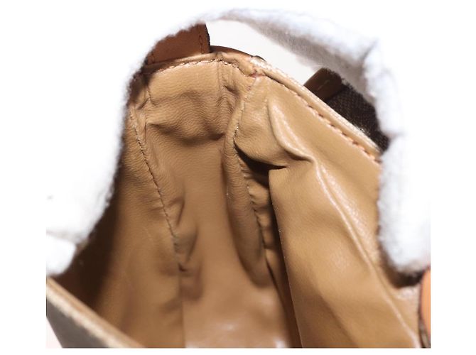 Céline Borsa a Spalla in Tela Macadam CELINE PVC Beige Oro Auth 148186 D'oro - vista 20