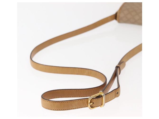 Céline Borsa a Spalla in Tela Macadam CELINE PVC Beige Oro Auth 148186 D'oro - vista 7
