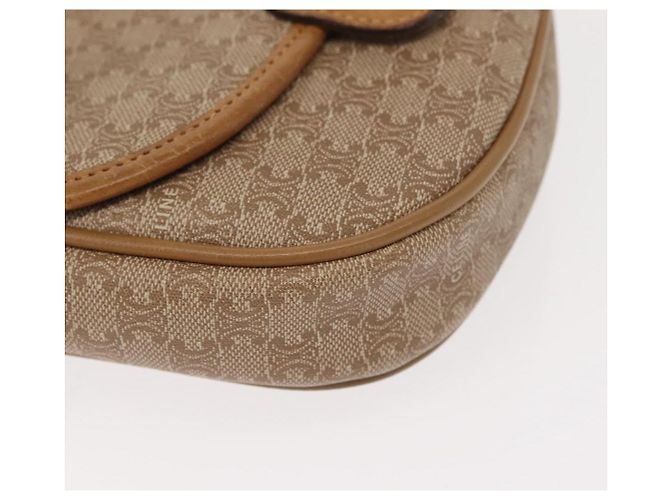 Céline Borsa a Spalla in Tela Macadam CELINE PVC Beige Oro Auth 148186 D'oro - vista 9