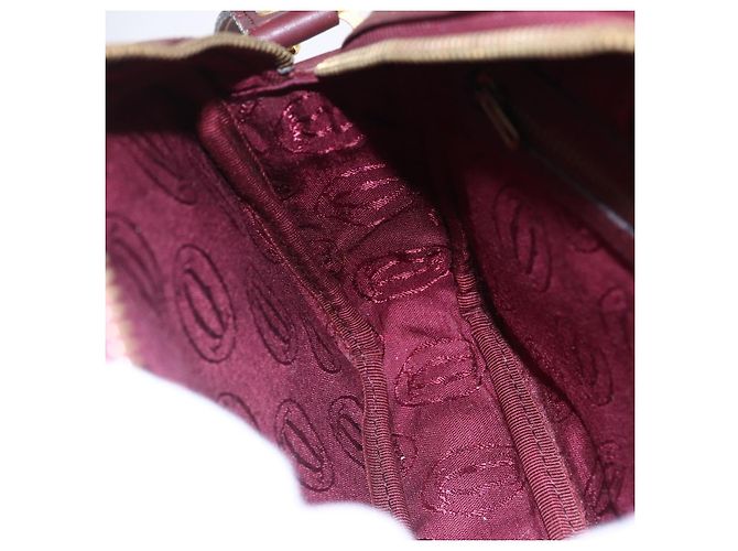 Cartier Borsa a spalla Must Line in pelle Bordeaux Auth BA6813 Bordò - vista 18
