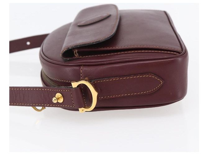 Cartier Borsa a spalla Must Line in pelle Bordeaux Auth BA6813 Bordò - vista 4