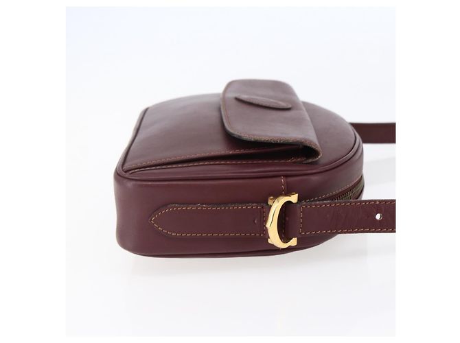 Cartier Borsa a spalla Must Line in pelle Bordeaux Auth BA6813 Bordò - vista 5