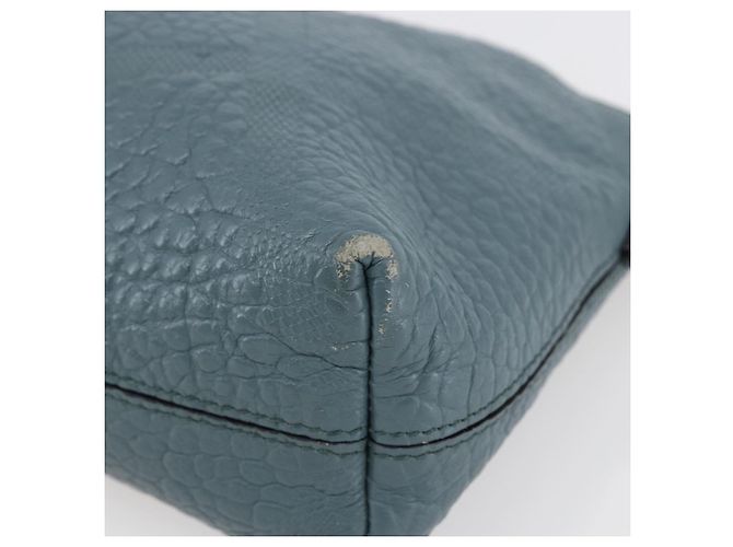 Borsa a Spalla in Pelle Blu Auth BA6891 di BURBERRY - vista 10