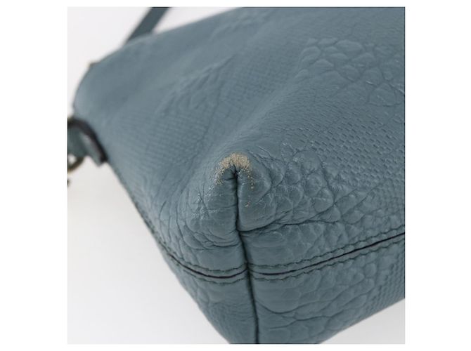 Borsa a Spalla in Pelle Blu Auth BA6891 di BURBERRY - vista 11