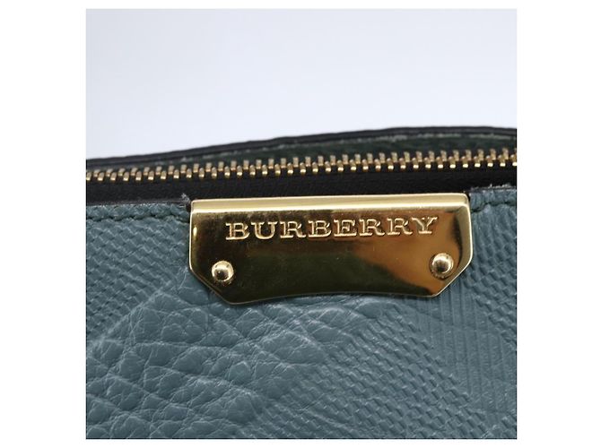 Borsa a Spalla in Pelle Blu Auth BA6891 di BURBERRY - vista 14
