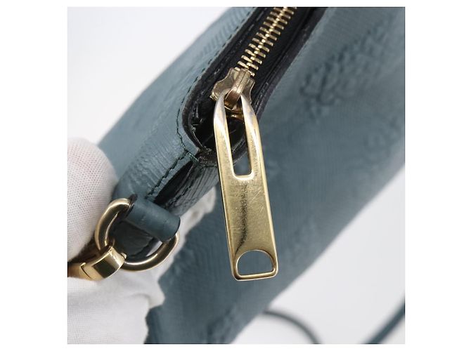 Borsa a Spalla in Pelle Blu Auth BA6891 di BURBERRY - vista 15