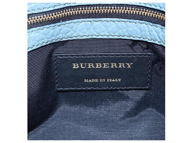 Borsa a Spalla in Pelle Blu Auth BA6891 di BURBERRY - vista 16