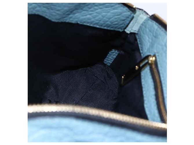 Borsa a Spalla in Pelle Blu Auth BA6891 di BURBERRY - vista 18