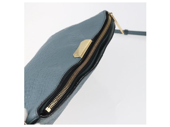 Borsa a Spalla in Pelle Blu Auth BA6891 di BURBERRY - vista 6