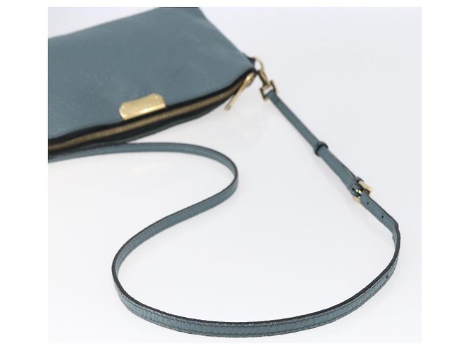 Borsa a Spalla in Pelle Blu Auth BA6891 di BURBERRY - vista 7